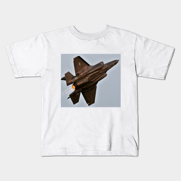 F-35 Afterburner climb Kids T-Shirt by acefox1